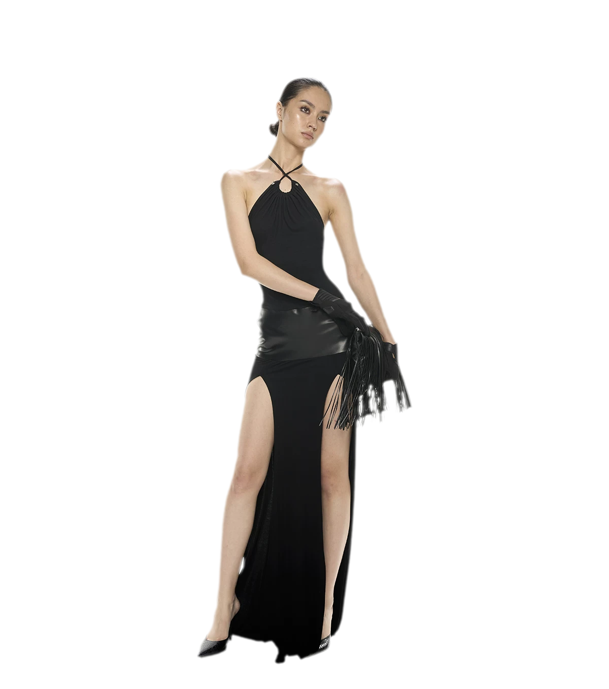 Detachable Hood Cutout Dress