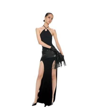 Detachable Hood Cutout Dress