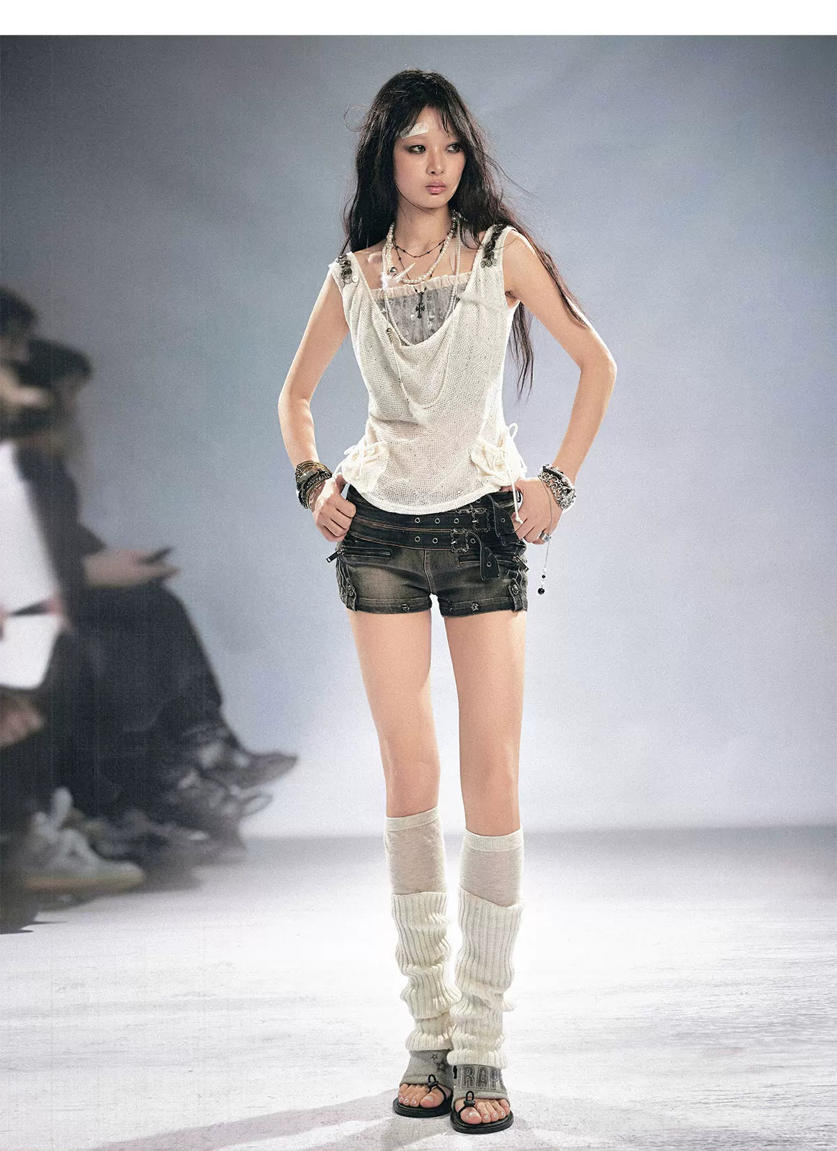 Sequin Lattice Pocket Cami