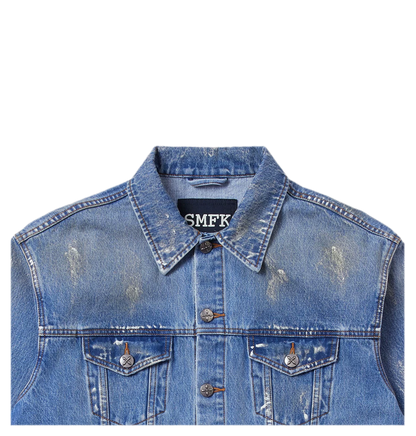Cross Statue Denim Jacket