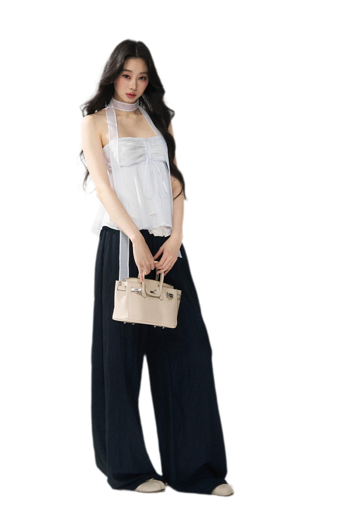 Halter Ruched Bustier Top