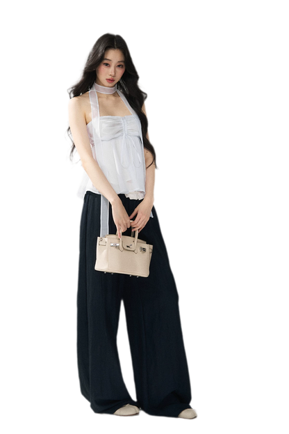 Halter Ruched Bustier Top