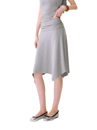 Draped Tie Top &amp; Skirt Set