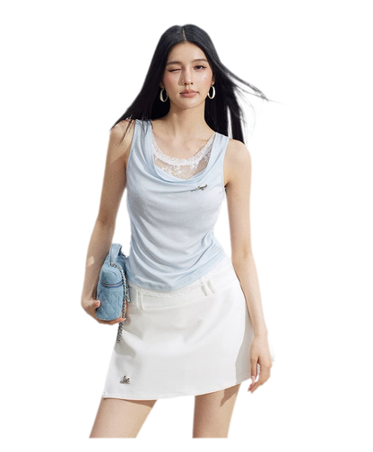 Lace Cowl Tank
