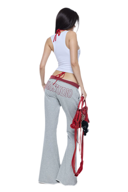 Distressed Flared Sweatpants