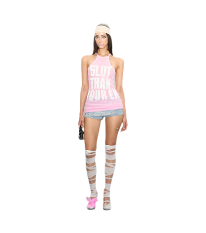 Letter Print Knit Dress