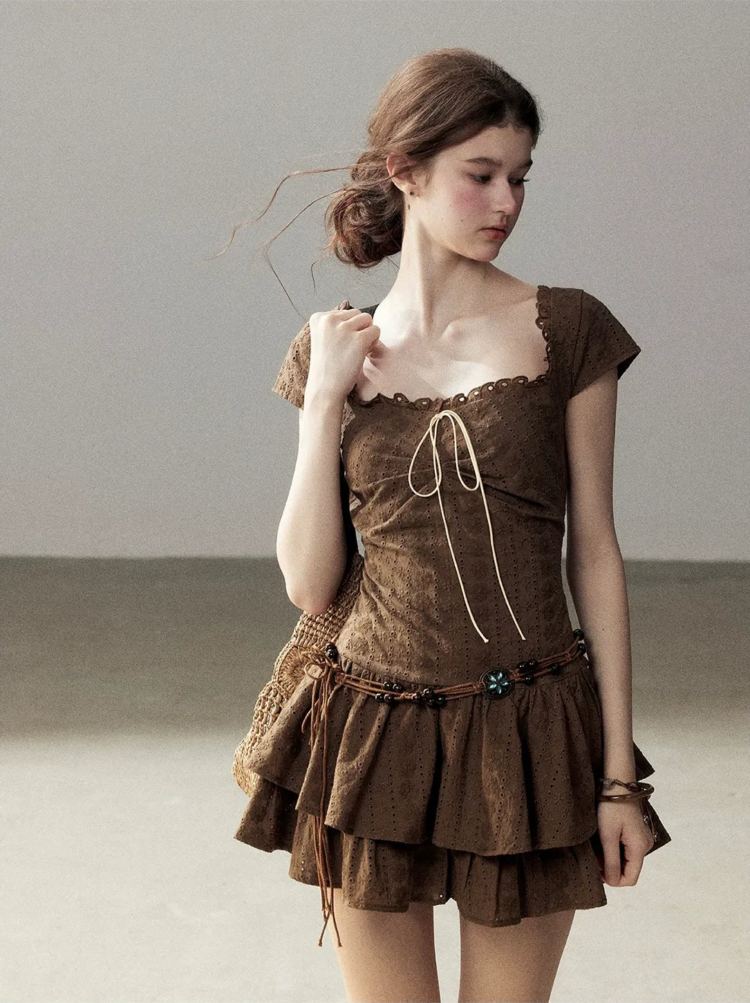 Cotton Eyelet Midi Dress