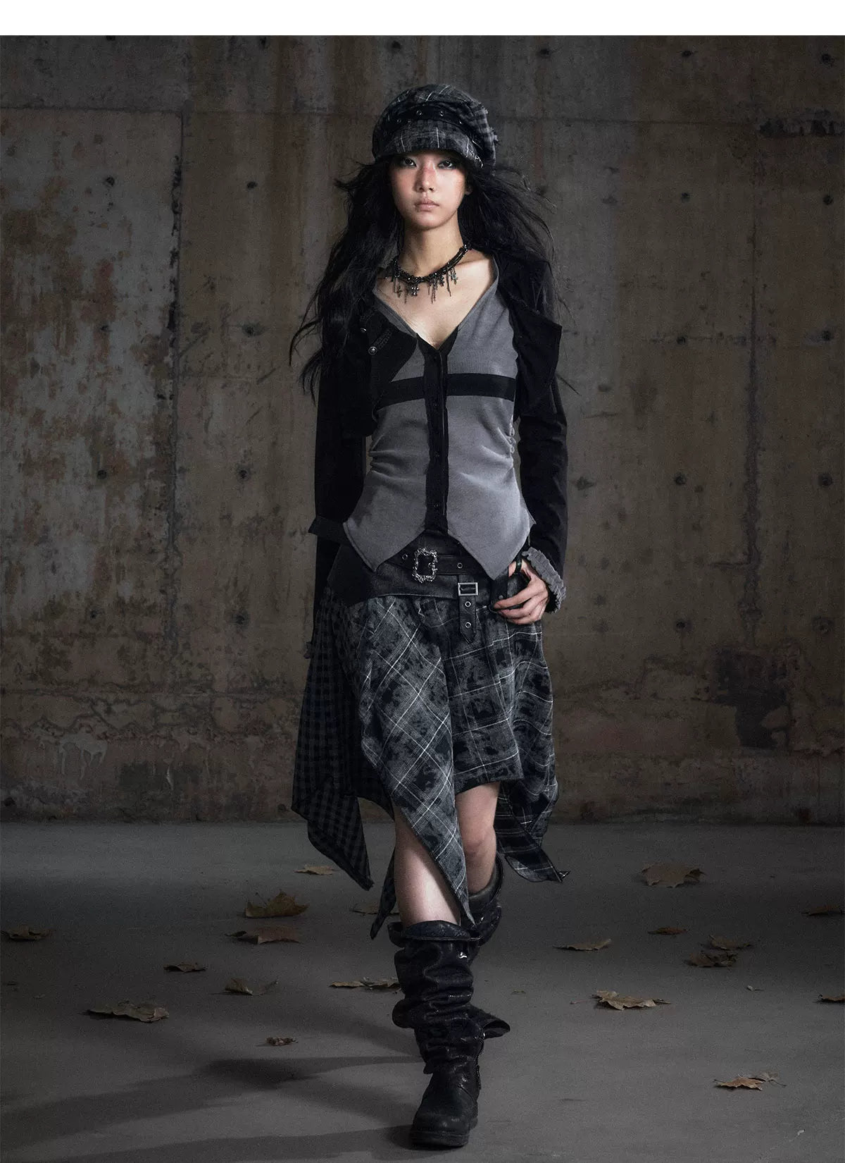 Faux Two-Piece Knit Cardigan
