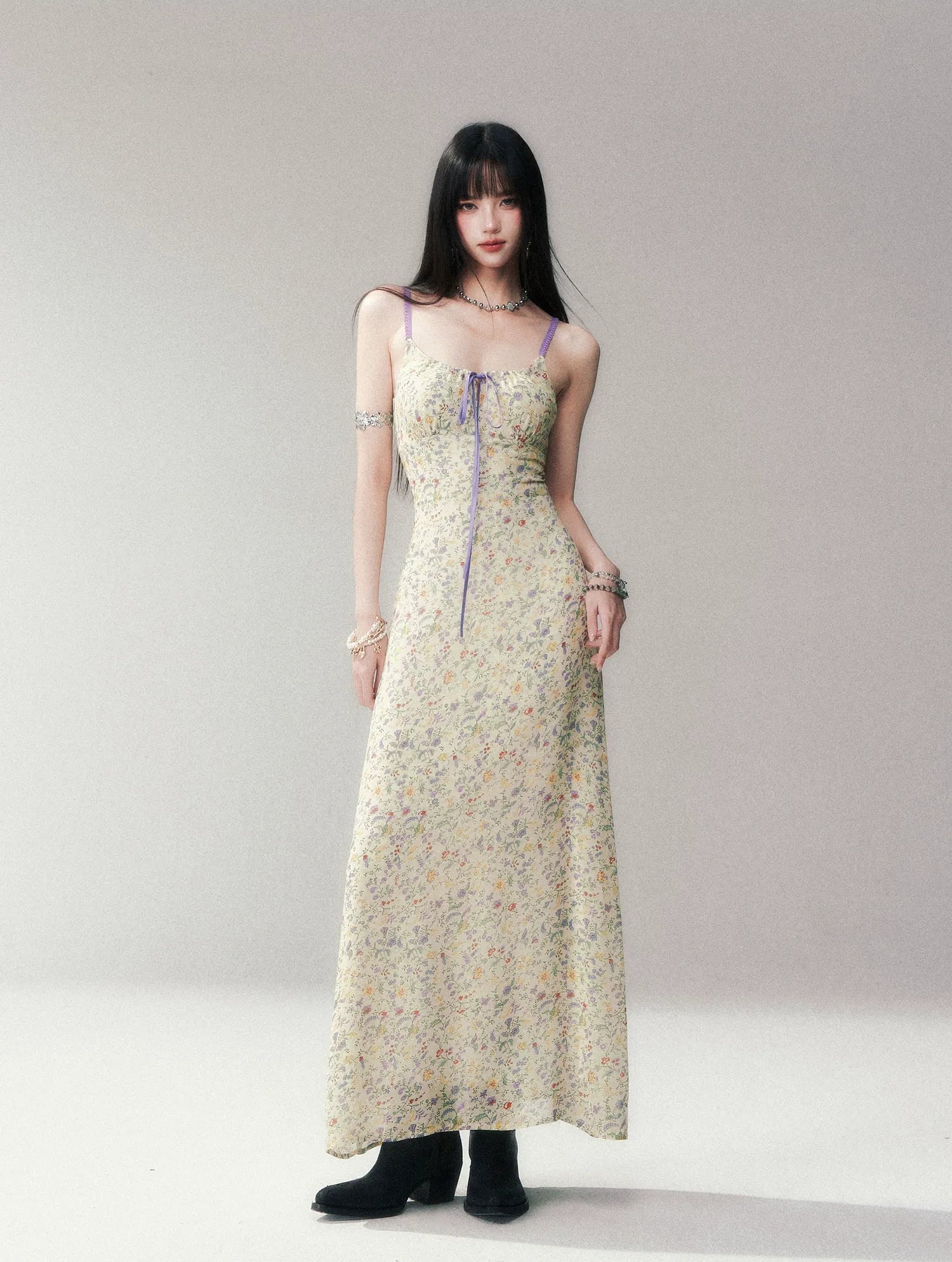 Iris Print Viscose Maxi