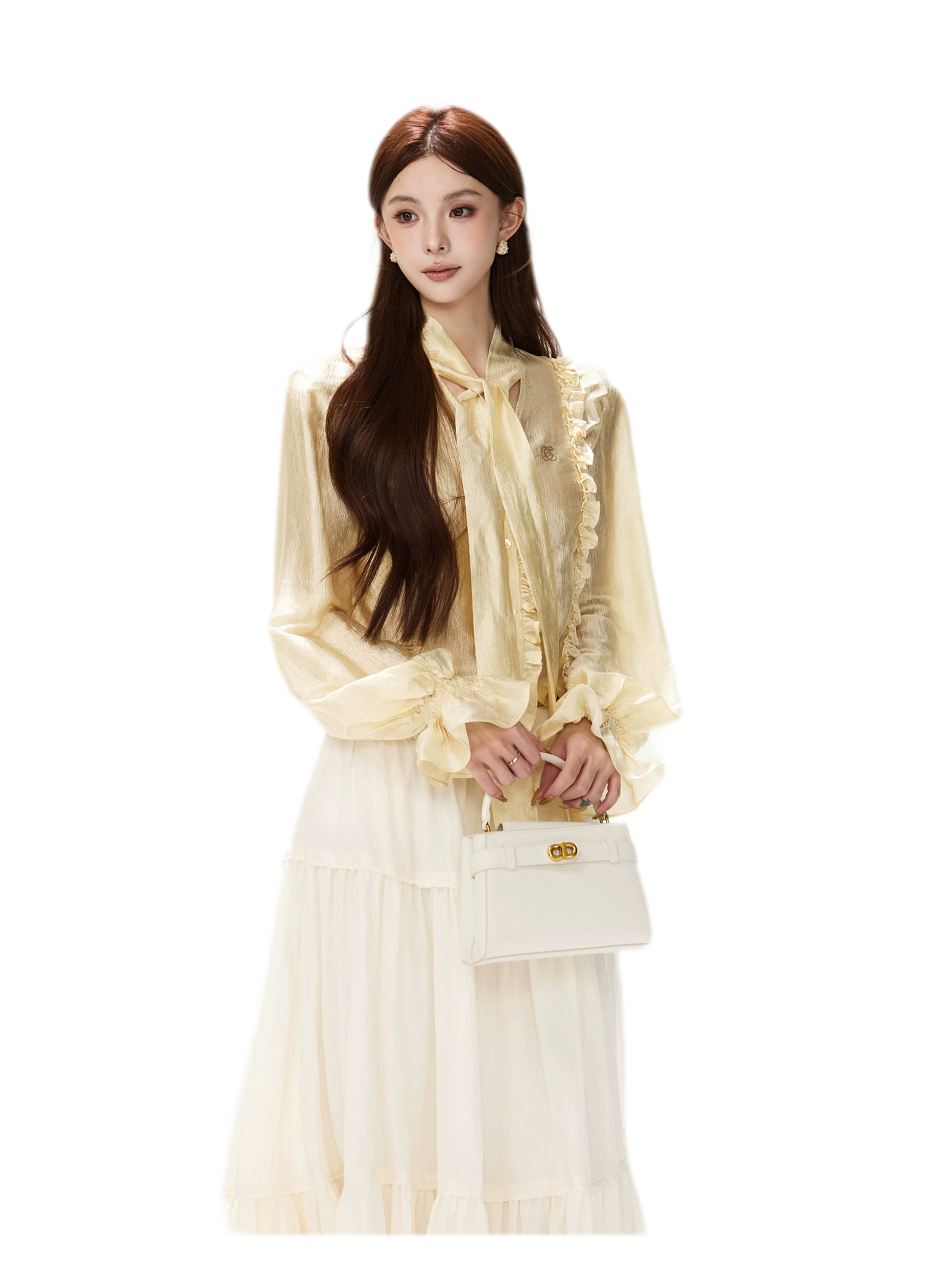 Cotton Tiered A-Line Skirt