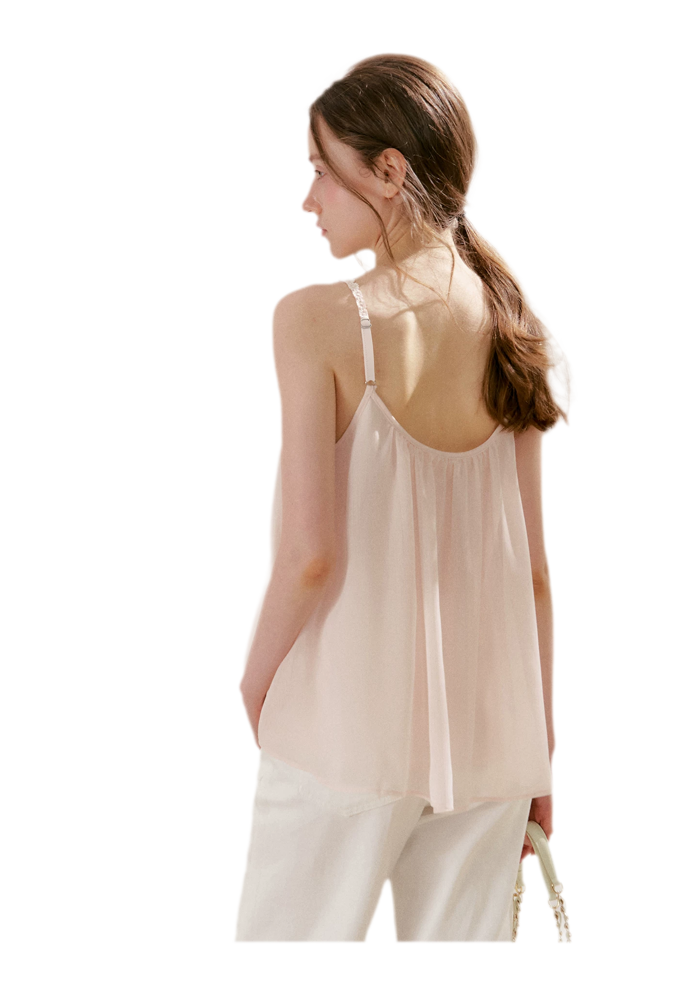French Holiday Chiffon Top