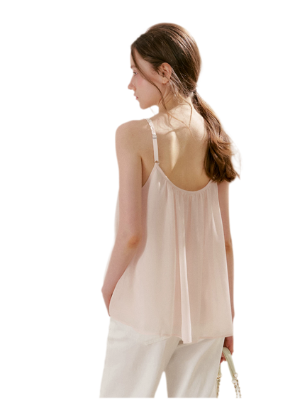 French Holiday Chiffon Top