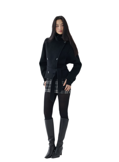 Double-Faced Wool Short Coat