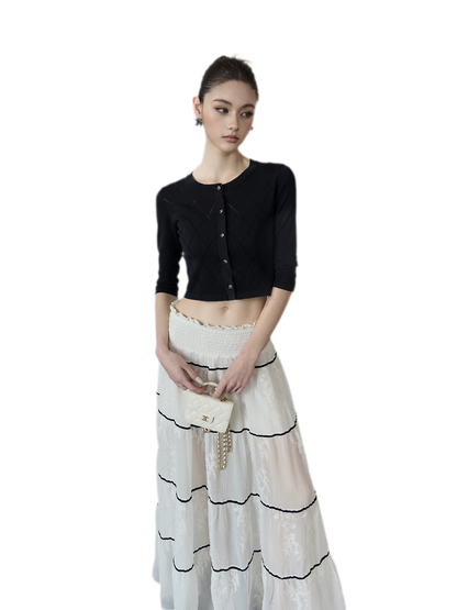 Tiered Lace Maxi Skirt