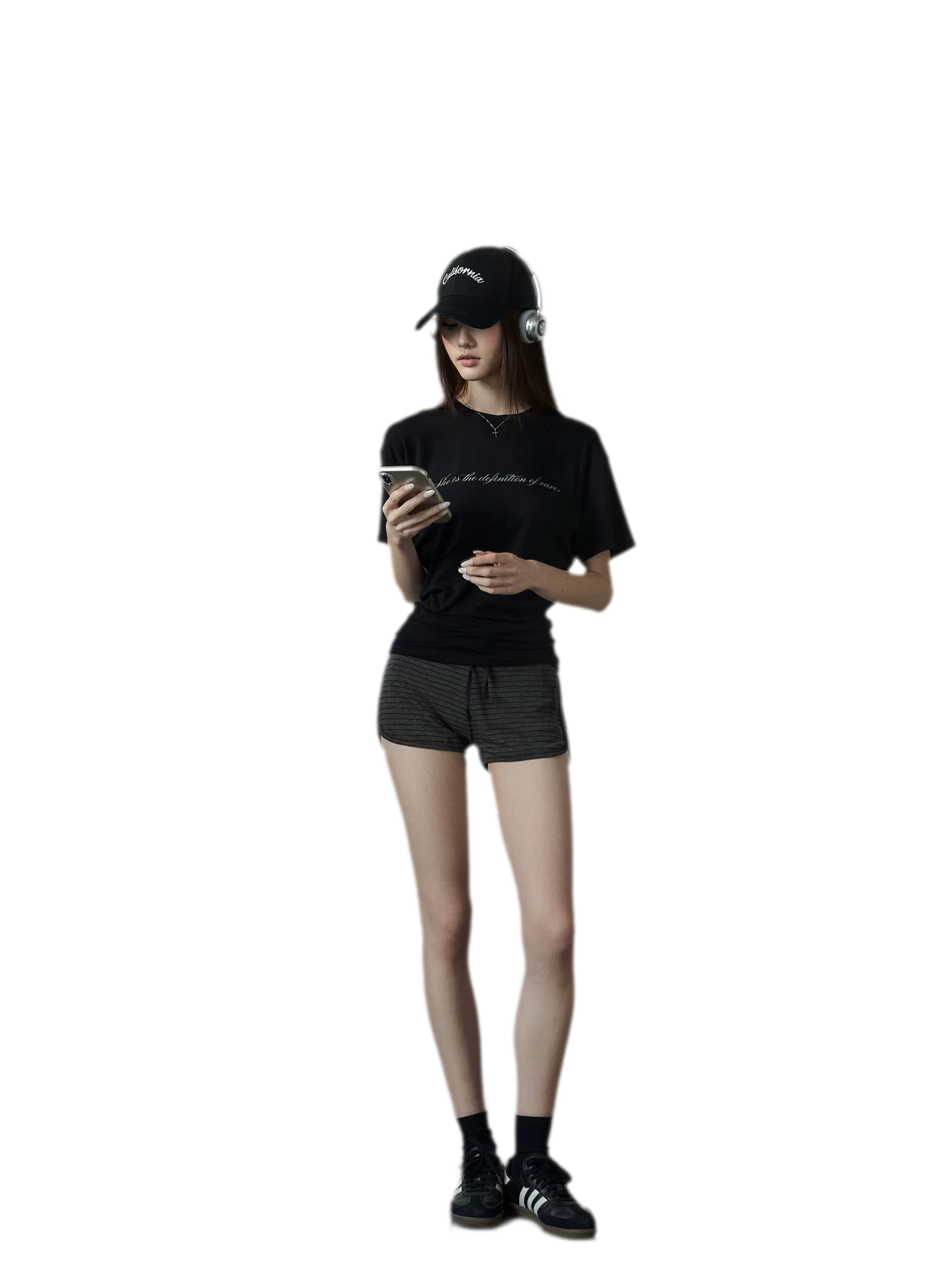 Letter Ruched Short T-Shirt