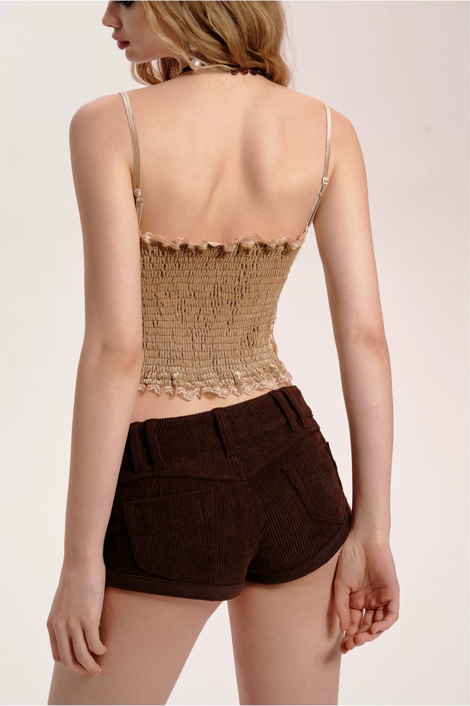 Corduroy Low-Rise Shorts