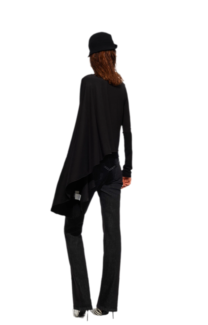 Tencel Geometric Panel Straight-Leg Jeans