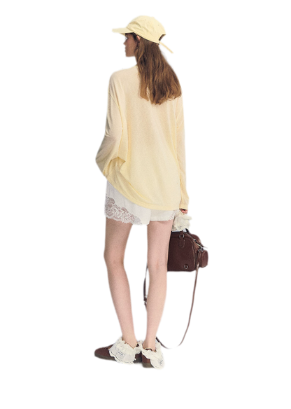 Lyocell Print Long Sleeve Top