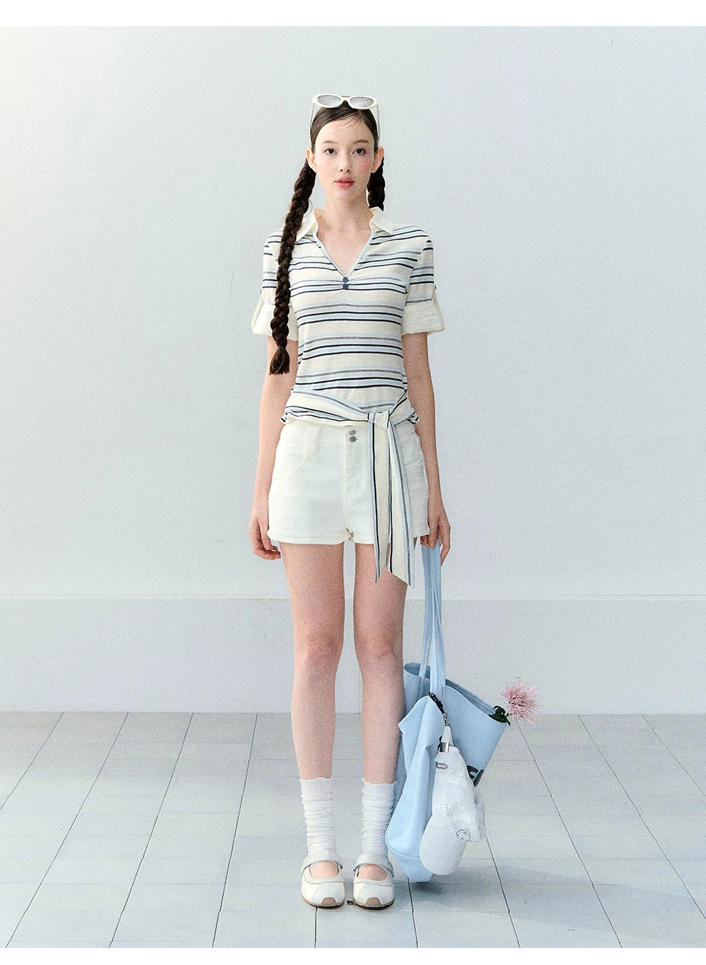 Korean Vintage Two-in-One Polo T-shirt