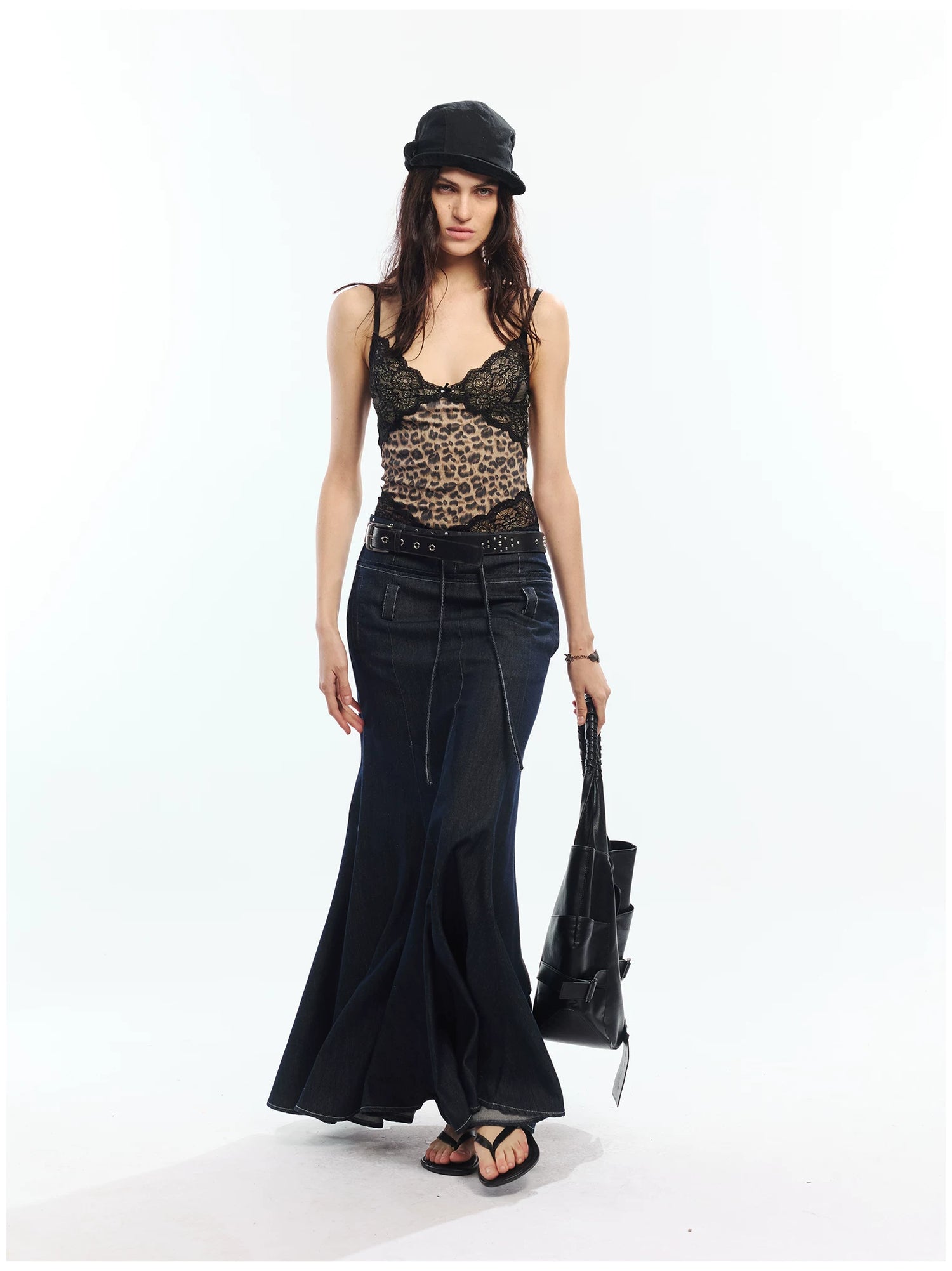 Vintage Rose Leopard Print Lace Camisole