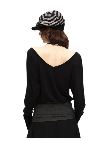Lyocell Asymmetric Off-Shoulder Top