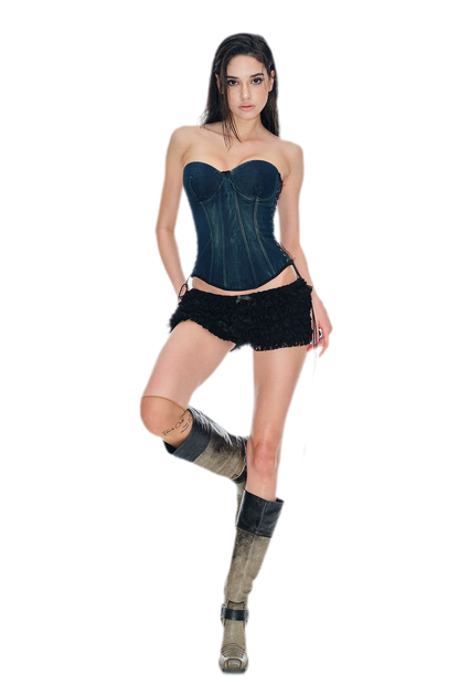 Lace Tulle Short Shorts
