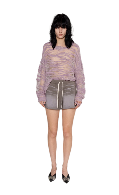 Textured Bouclé Knit Sweater