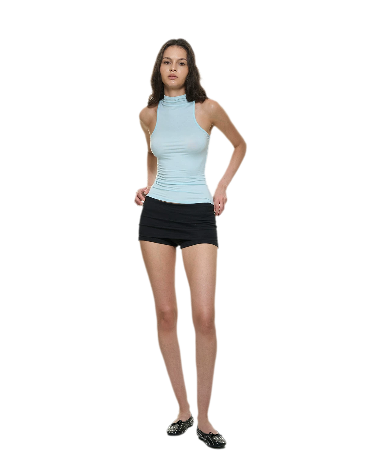 Knitted Semi-High Neck Vest