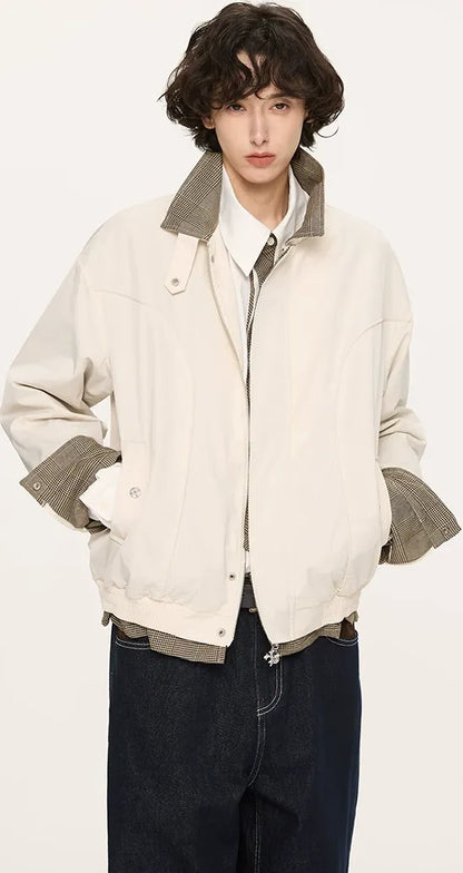 Vintage Houndstooth Harrington Jacket