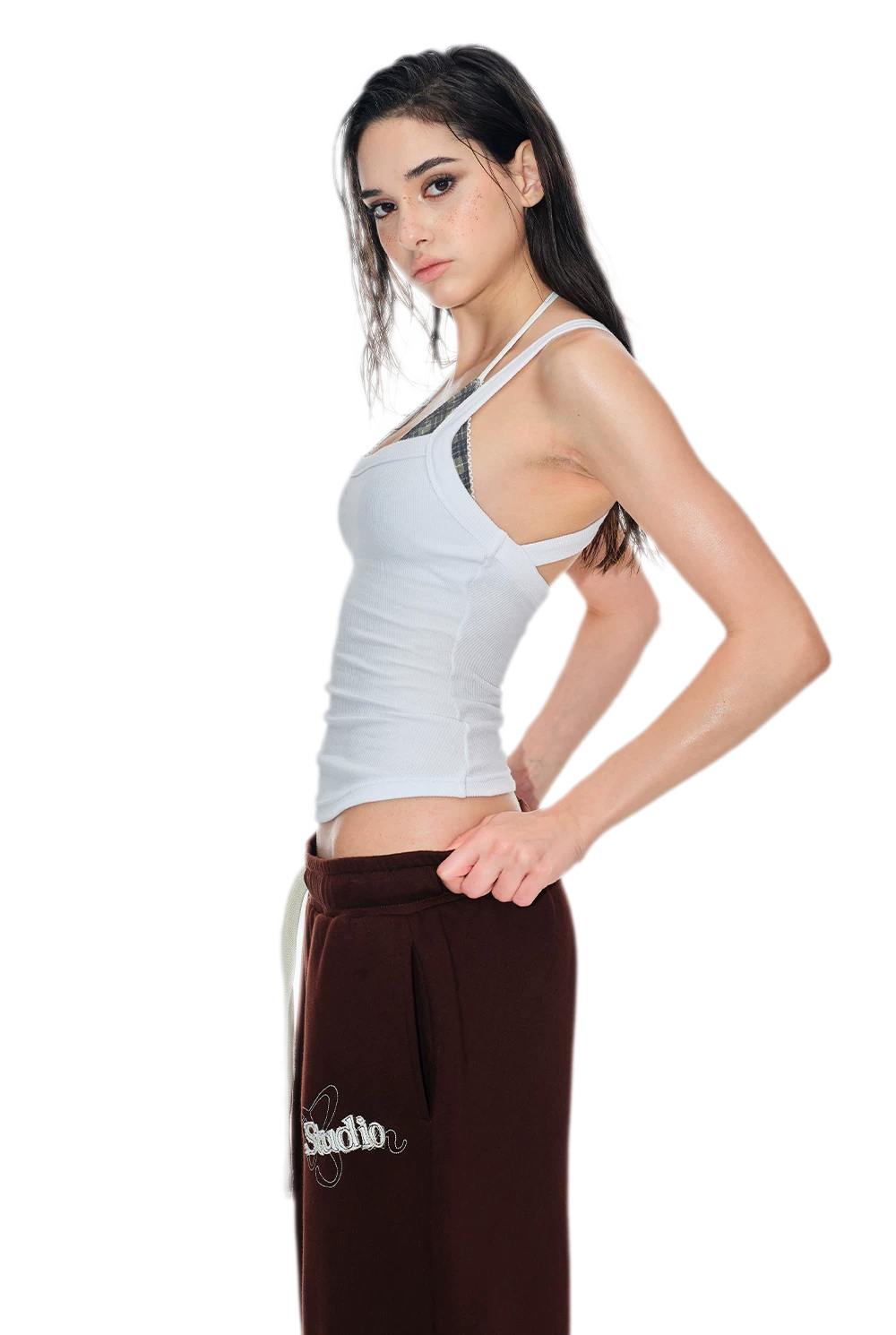 Cross-Back Ribbed Tank