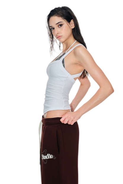 Cross-Back Ribbed Tank