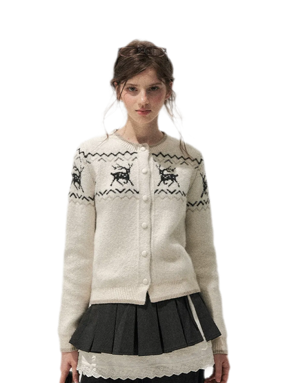 Fair Isle Cropped Cardigan