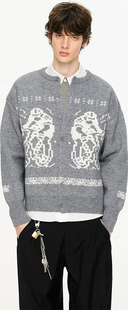 Fair Isle Relaxed Cardigan Sweater