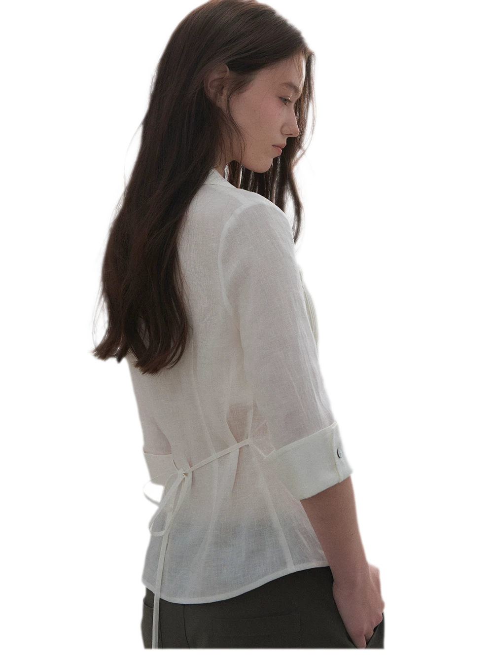 Tencel Linen Cinched Shirt
