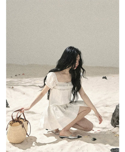 Cloudy Lace Puff Dress