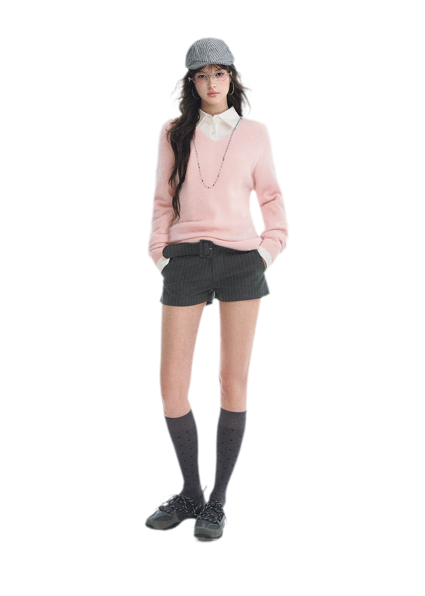 Brushed V-Neck Wool Sweater