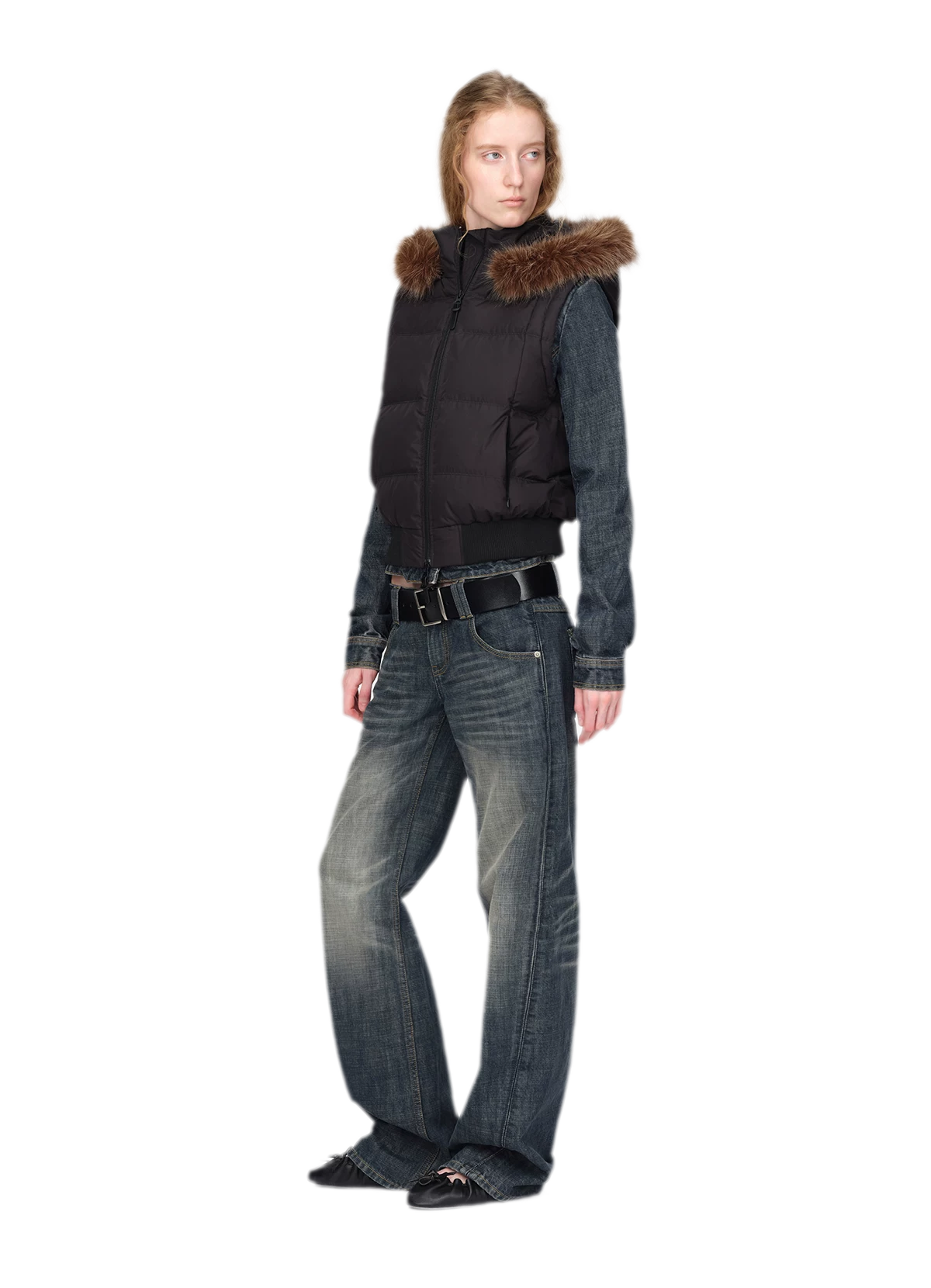 Perlmuttglänzende Steppdaunenjacke