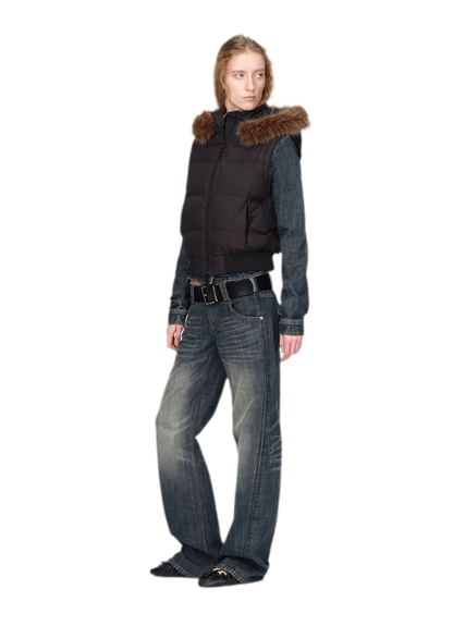Perlmuttglänzende Steppdaunenjacke