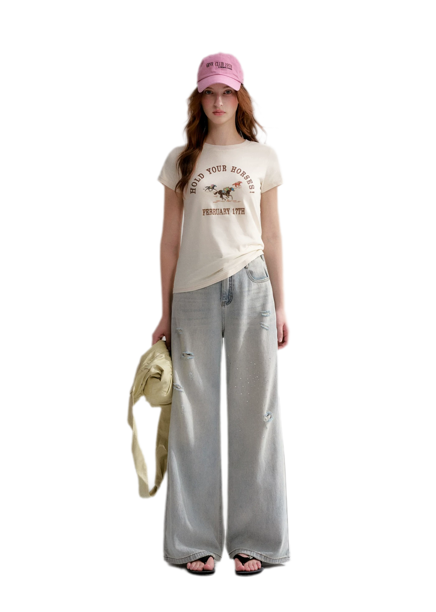 Washed Rhinestone Jeans