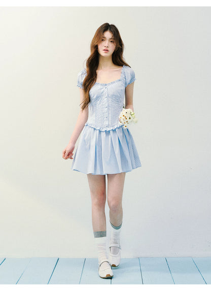 Sea Salt Afternoon Striped Tea Dress