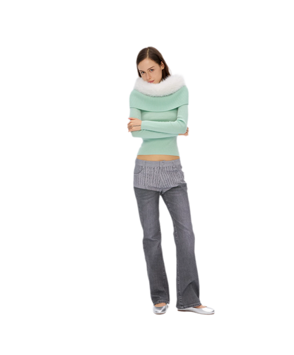 Wool Rib Knit Top