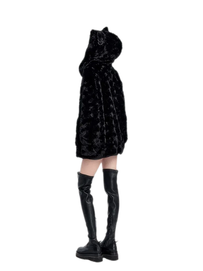 Eco Faux Fur Cat-Ear Hoodie