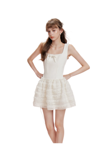 Matte Bow A-Line Dress
