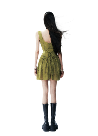Moss Lace Waist Dress