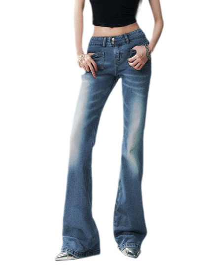 Low Rise Flare Jeans