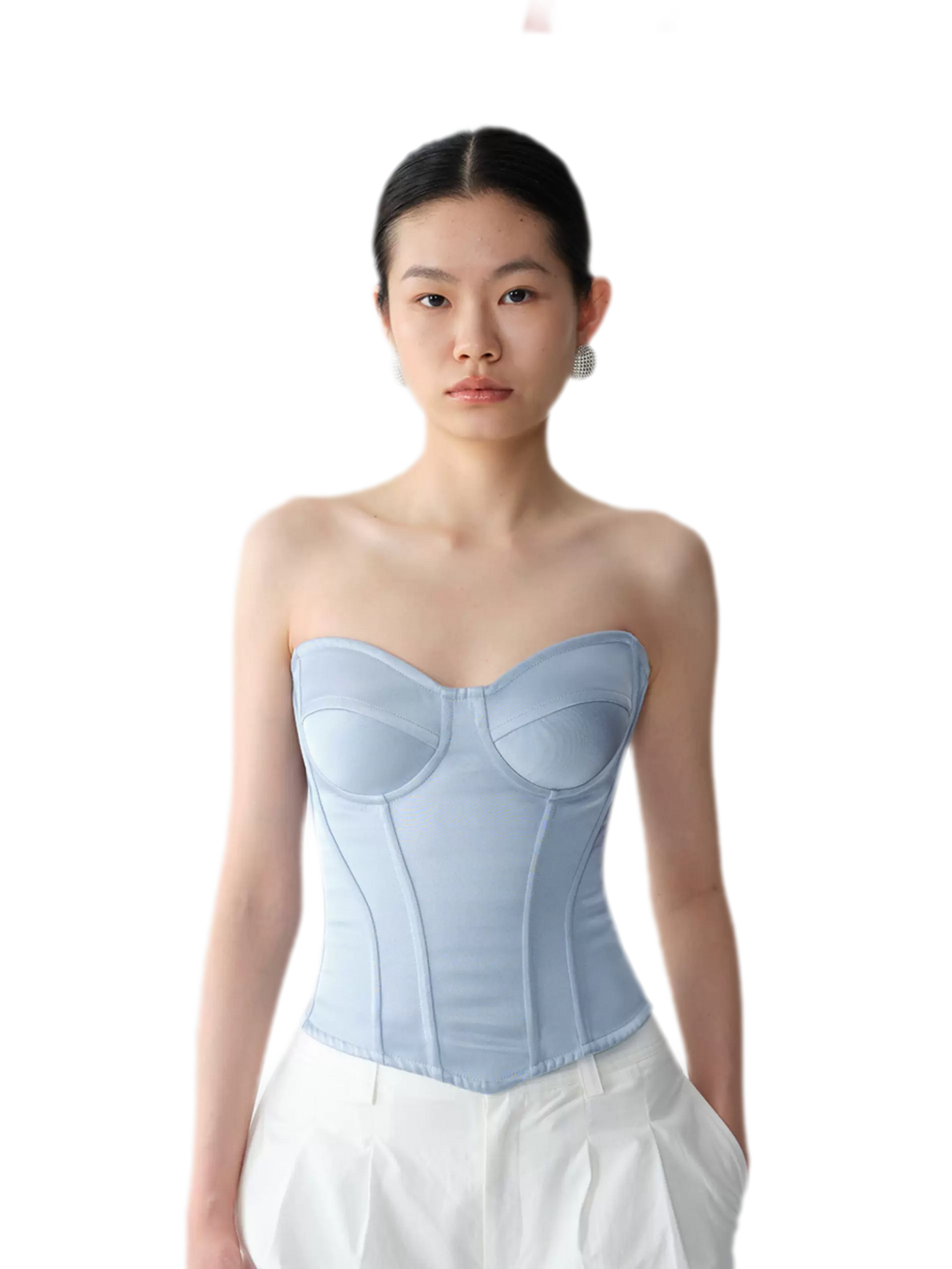 Velvet Bow Satin Corset
