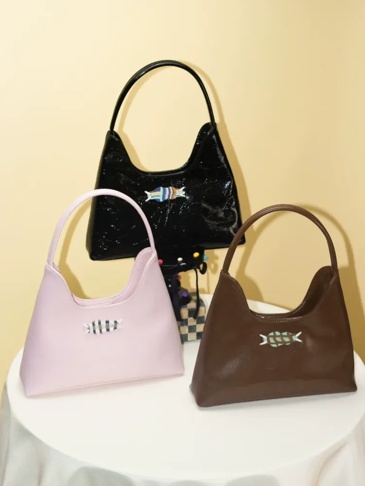 Textured Hobo Candy Applique Bag