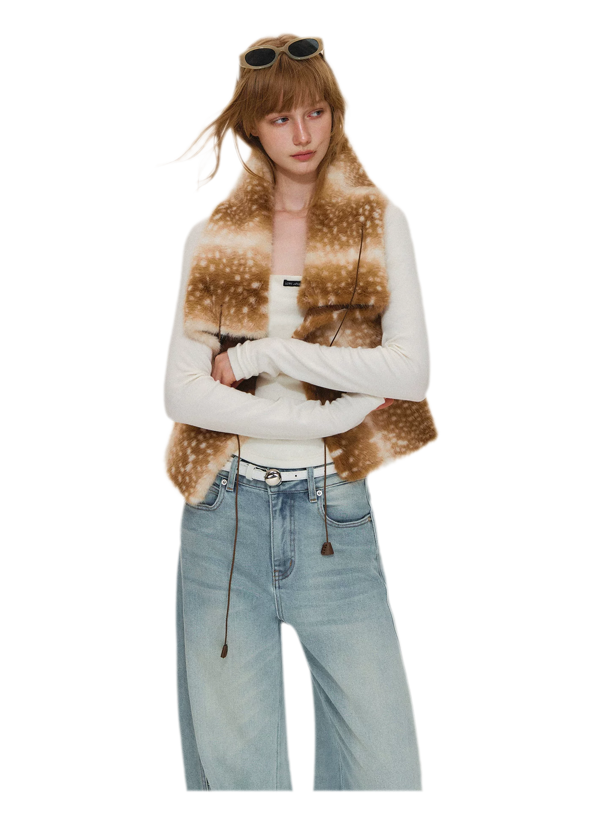 Plush Faux Fur Cropped Vest