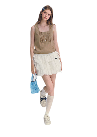 Ruffled Hem Tank