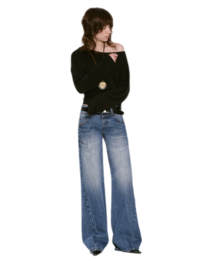Lyocell Off-Shoulder Cropped Top